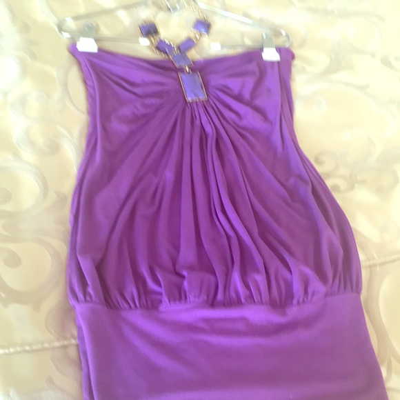Sky Dresses & Skirts - Sky Purple Strapless Mini Dress with Decorative Accent